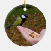 Parus major keramisch ornament (Achterkant)
