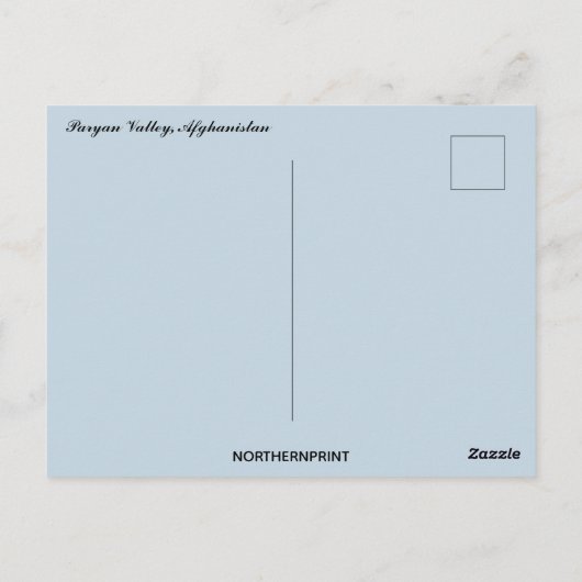 Paryan Valley Afghanistan Briefkaart (Achterkant)
