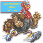 Pas 10k Turkey Run Sneakered Turkey aan Sticker (Voorkant)