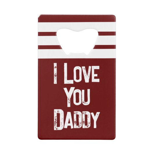 Pas 1 foto's aan die van je vader, witte bruine br creditkaart flessenopener (Voorkant)