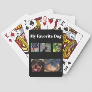 Pas 5-Foto's en de Dog van het Tekstpakket aan Pokerkaarten