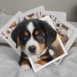 Pas 5-Foto's en de Dog van het Tekstpakket aan Pokerkaarten