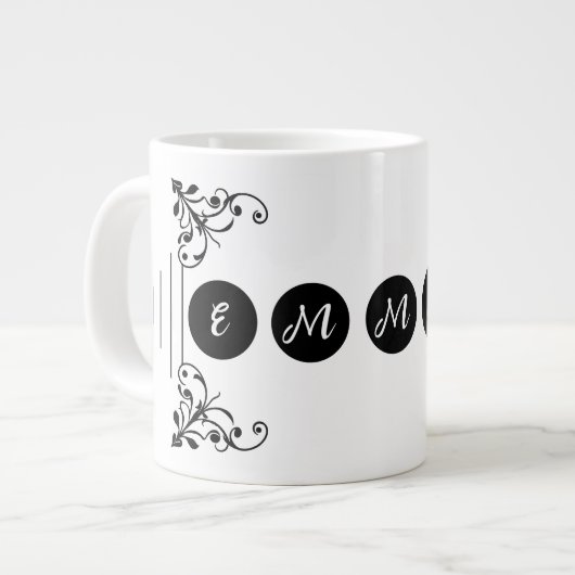 Pas 5 letters naam voor geschenken en geliefde grote koffiekop (Links)