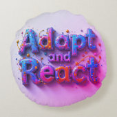 Pas aan en reageer op een kwaliteit katoen rond kussen (Achterkant)