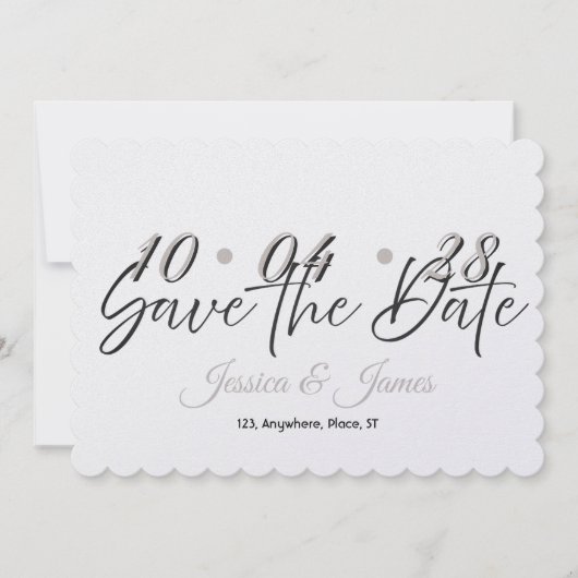 Pas aan  Gepersonaliseerd Bewaar de Datum Save The Date (Voorkant)