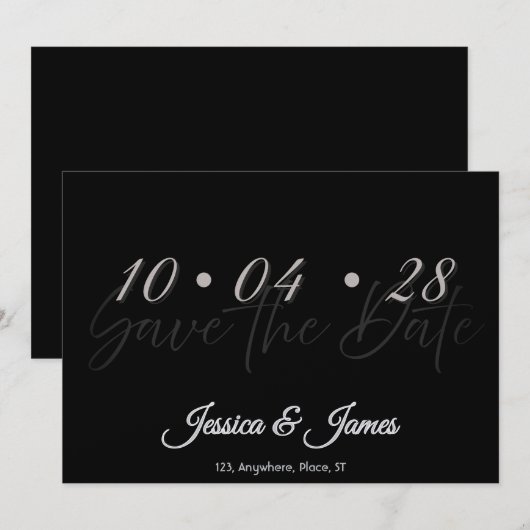 Pas aan Gepersonaliseerd Bewaar de Datum Save The Date (Voorkant / Achterkant)
