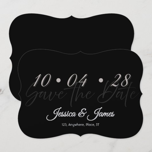 Pas aan Gepersonaliseerd Bewaar de Datum Save The Date (Voorkant / Achterkant)