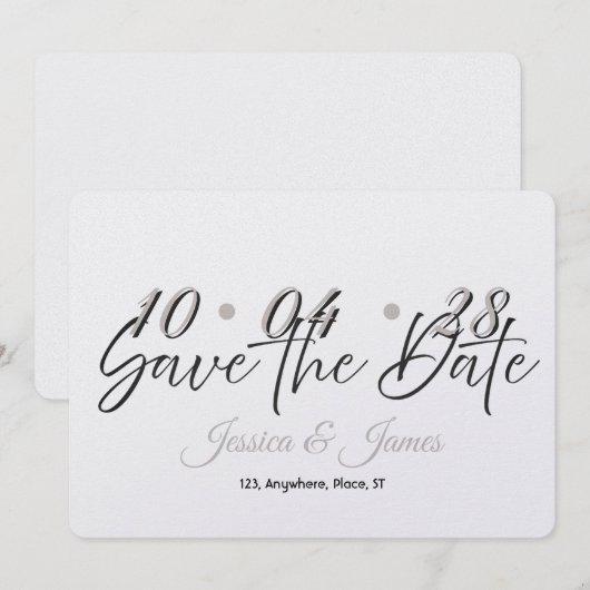 Pas aan Gepersonaliseerd Bewaar de Datum Save The Date (Voorkant / Achterkant)