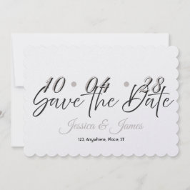 Pas aan  Gepersonaliseerd Bewaar de Datum Save The Date