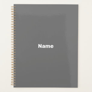 pas aan, personaliseer het met naam donkergrijs planner