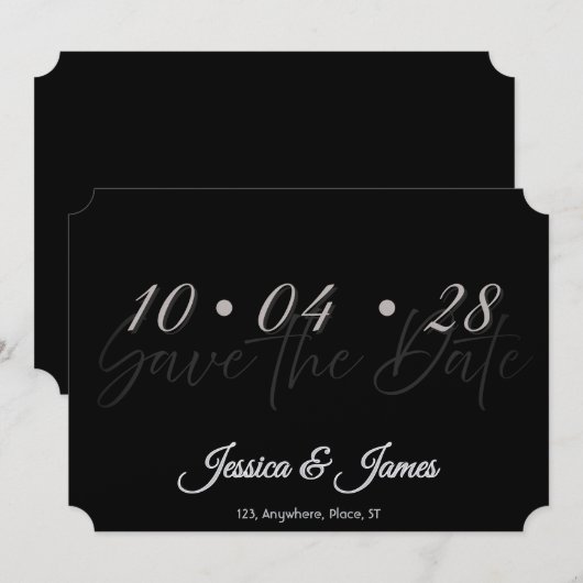 Pas aan Persoonlijke Bewaar de Datum Save The Date (Voorkant / Achterkant)