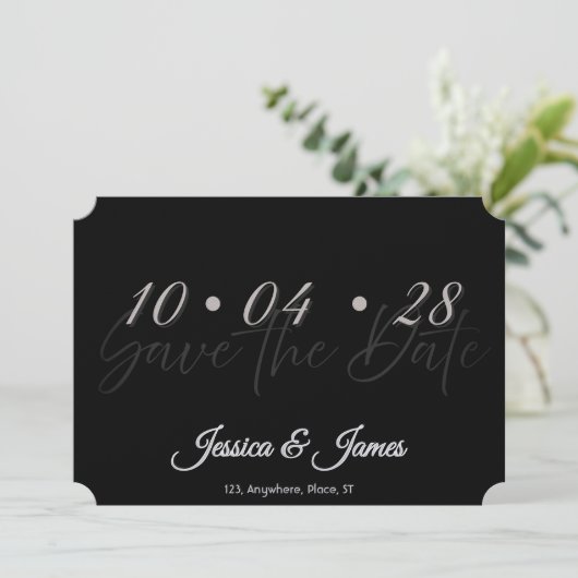 Pas aan Persoonlijke Bewaar de Datum Save The Date (Staand voorkant)