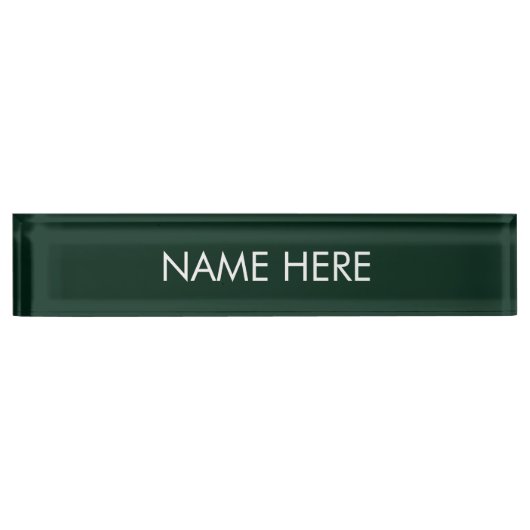 pas aan, verander naamtekst donkergroen wit naambordje (Voorkant)