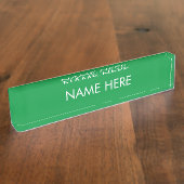 pas aan, verander naamtekst groen wit naambordje (Zijkant)