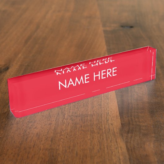 pas aan, verander naamtekst rood wit naambordje (Zijkant)
