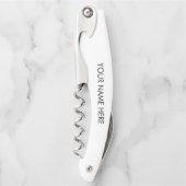 pas aan, verander naamtekst zwart wit kurkentrekker (Voorkant)