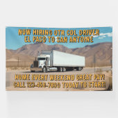 Pas Aannemen OTR CDL Chauffeur Aan Spandoek (Horizontaal)