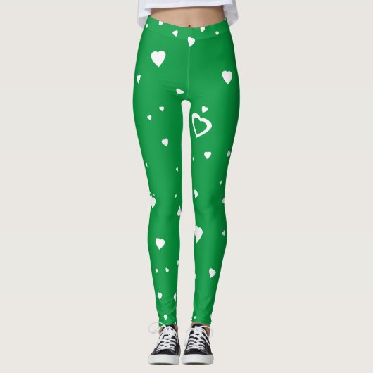 Pas Achtergrond de Witte Leggings van het Hart van (Voorkant)