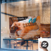 Pas Acupunctuur Cupping Therapie Bedrijf 5 aan Raamsticker (Cafe Raam)