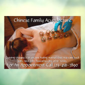 Pas Acupunctuur Cupping Therapie Bedrijf 5 aan Raamsticker (Vel 3)