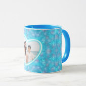 Pas afbeelding aan in Winterblauw hart Mok (Voorkant rechts)