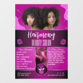 Pas Afrikaans-Amerikaanse Beauty Salon Voordeur aa Raamsticker (Vel)