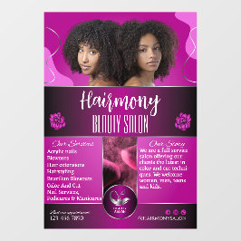 Pas Afrikaans-Amerikaanse Beauty Salon Voordeur aa Raamsticker