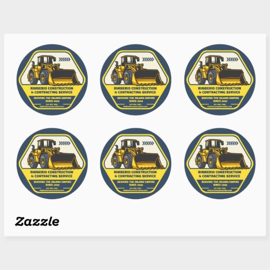 Pas Algemene Aannemersbedrijf aan Ronde Sticker (Vel)