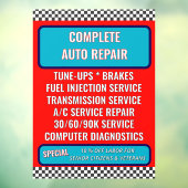 Pas Algemene Autoreparatiewerkplaats-diensten aan Raamsticker (Vel 3)