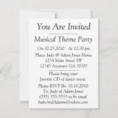 Pas ALLE (voor & achter) Uitnodiging van de Tekst  (Achterkant)