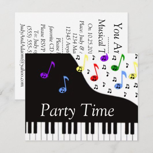 Pas ALLE (voor & achter) Uitnodiging van de Tekst  (Voorkant / Achterkant)