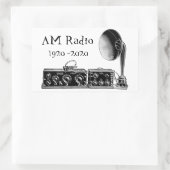 Pas  AM RadioOntvanger aan Rechthoekige Sticker (Tas)