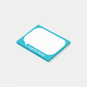 Pas aqua blue en white Talk Bubble aan Post-it® Notes (Schuin)
