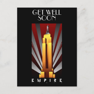 Pas Art Deco-ansichtkaart Empire State Building aa Briefkaart