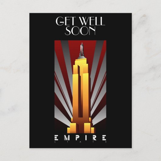 Pas Art Deco ansichtkaart Empire State Building aa Briefkaart (Voorkant)