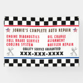 Pas Auto Repair Shop Full Service USA-vlag aan Spandoek (Horizontaal)