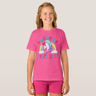 Pas Awesome Unicorn aan sinds haar geboortejaar T-shirt