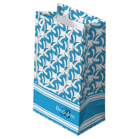 Pas Baby Blue Volleyball aan Klein Cadeauzakje (Achterkant Gekanteld)