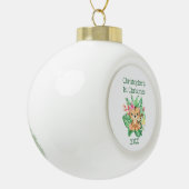Pas baby's eerste kerstBaby tijger aan Keramische Bal Ornament (Links)