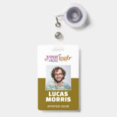 Pas Badge Beveiliging Personeel/Activiteit ID met  (Voorzijde met uittrekbare clip)