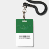 Pas Badge met Werknemers-ID (Achterkant met lanyard)
