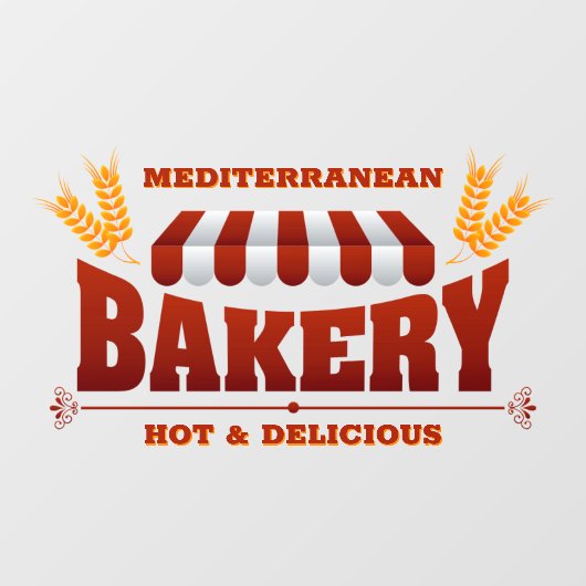 Pas Bakkerij Shop Tarwe Graan Groot Raamsticker (Vel)