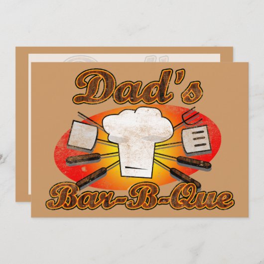 Pa's Bar-B-Que Kaart (Voorkant / Achterkant)