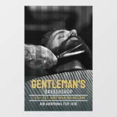Pas Barbershop Modern Bearded Man Grafisch aan Raamsticker (Vel)