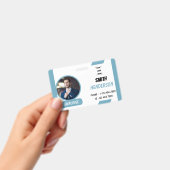 Pas bedrijfslogo werknemer foto blauwe ID-badge Badge (Handheld)