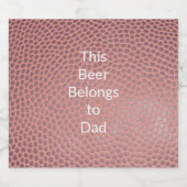 Pa's Beer Football Pattern Bier Etiket (Enkel label)