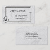 Pas beide kanten van Grijs Marmer en Zwart aan Visitekaartje (Voorkant / Achterkant)