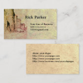 Pas beide kanten van Stone & Desert Scene aan Visitekaartje (Voorkant / Achterkant)