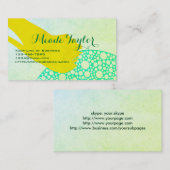 Pas beide zijden van Groene Splash aan Visitekaartje (Voorkant / Achterkant)