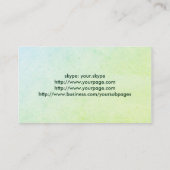 Pas beide zijden van Groene Splash aan Visitekaartje (Achterkant)